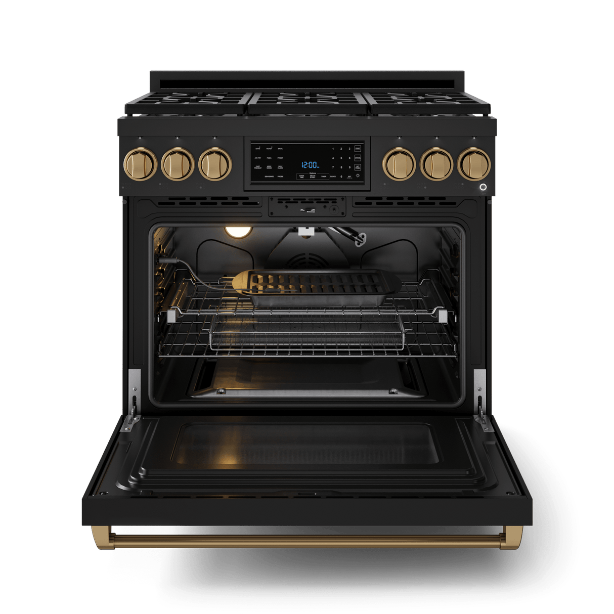 36 Inch Professional Lp Range With Tilt Panel Touch Control In Black/bronze Gordon Ramsay Series