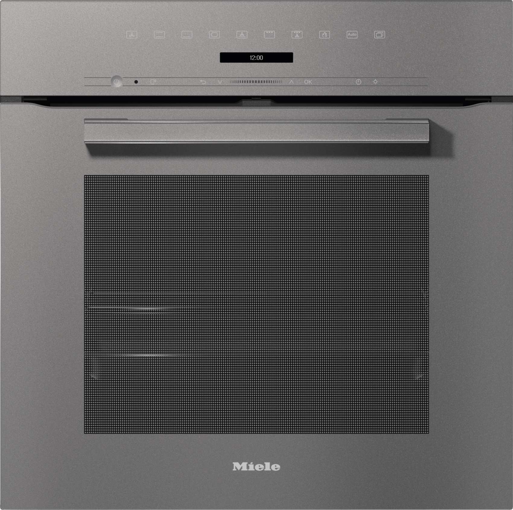 H 7263 BP Graphite grey - 24" oven with clear text display, connectivity, and Self Clean.