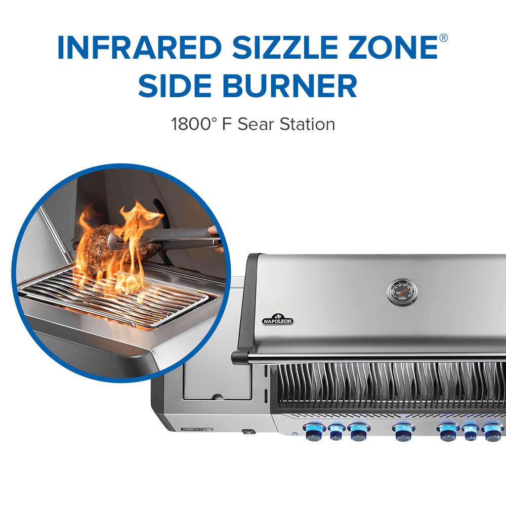 Prestige 665 RSIB with Infrared Side and Rear Burner , Natural Gas, Stainless Steel