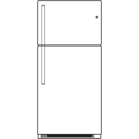 GE® 20.8 Cu. Ft. Top-Freezer Refrigerator