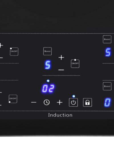 36 Inch Induction Cooktop In Black Glass With 5 Elements