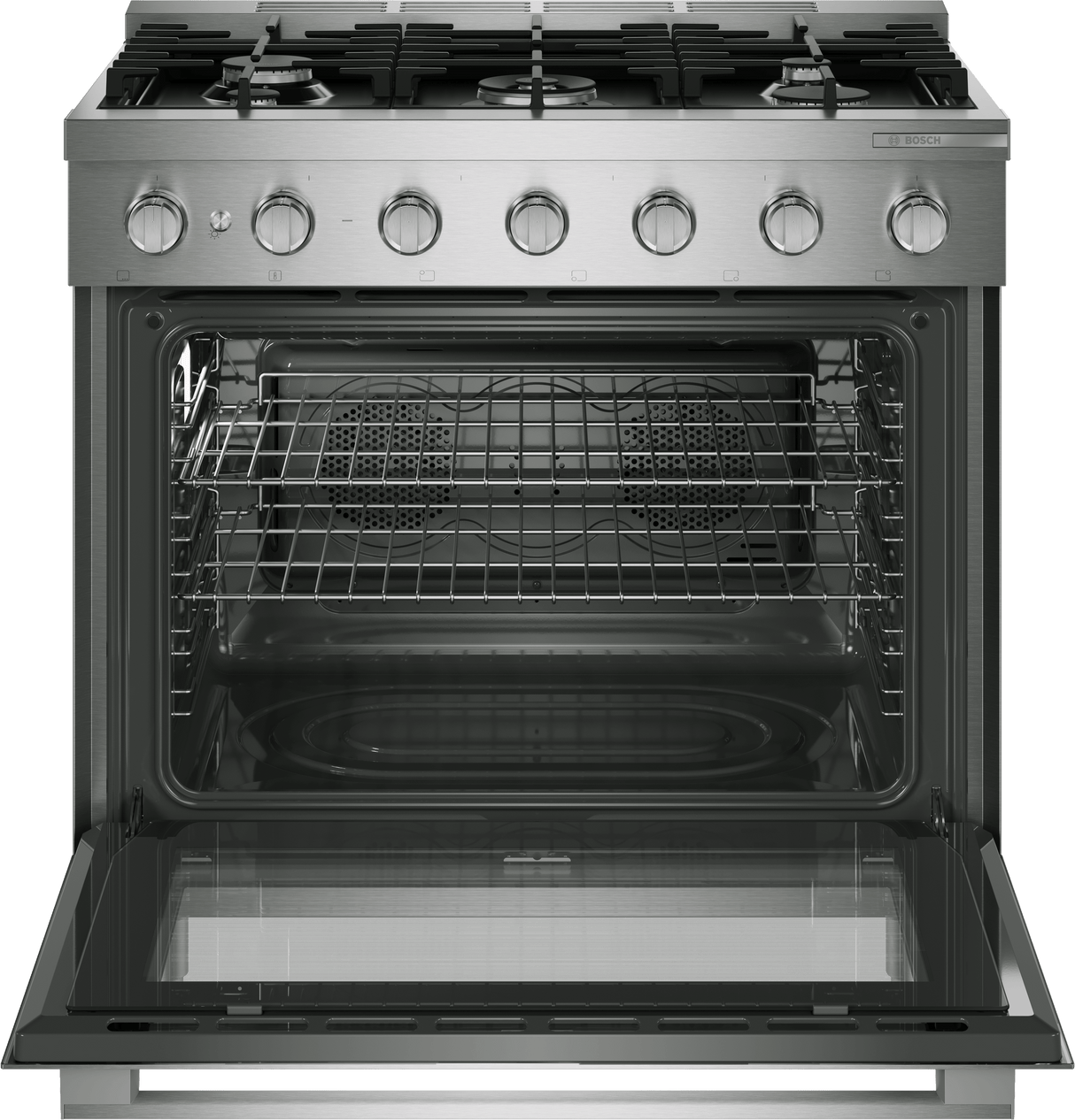 500 Series, Dual fuel freestanding range, 36'', Stainless steel
