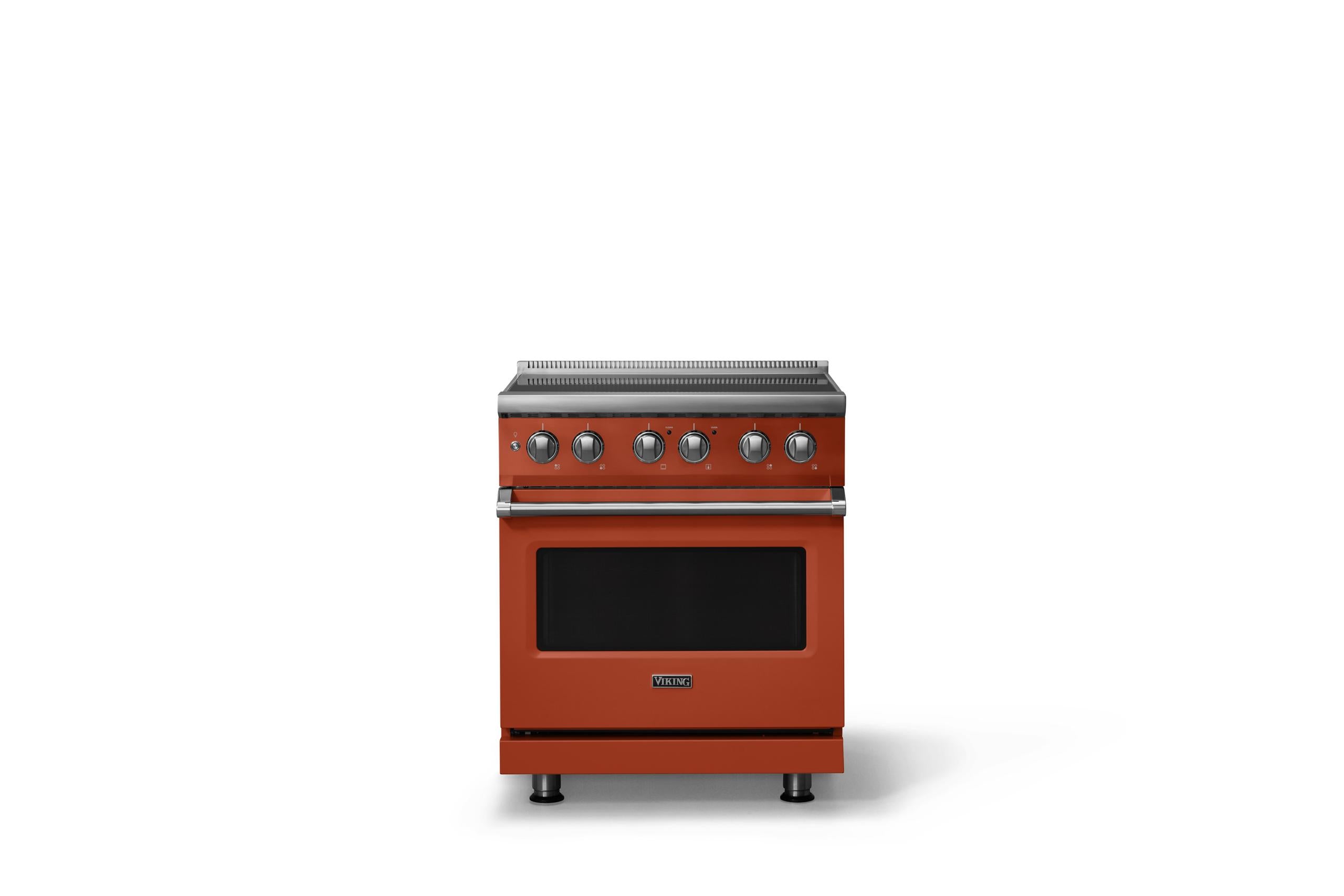 30"W. Induction Range (Finish: Spiced Cider, Trim: Polished Chrome)