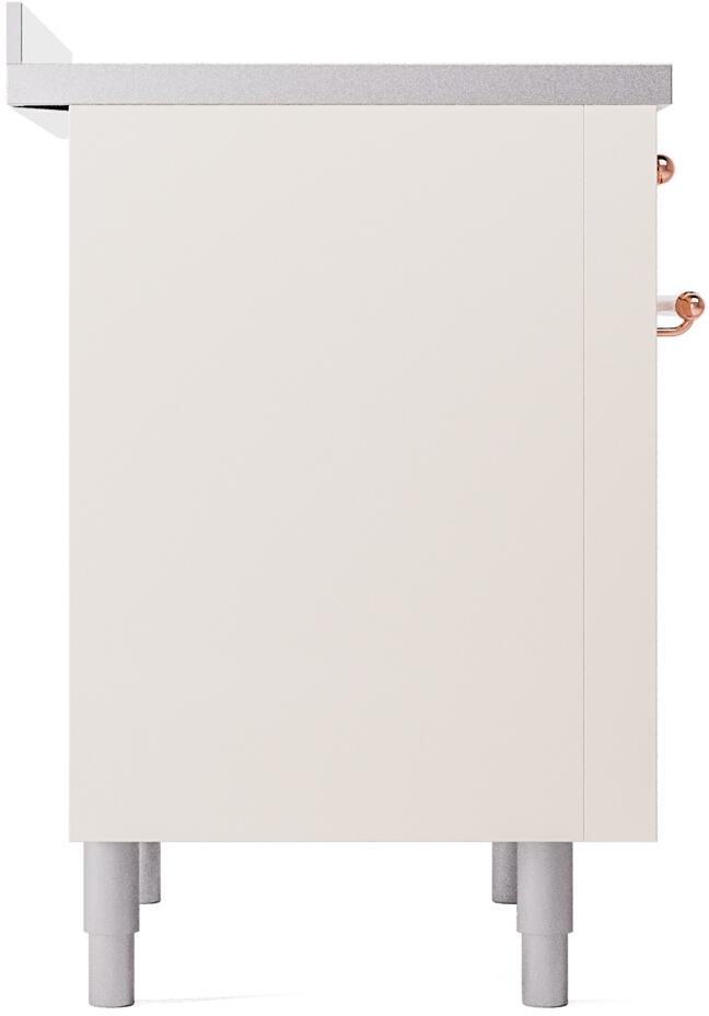 Nostalgie II 36 Inch Electric Freestanding Range in Antique White with Copper Trim