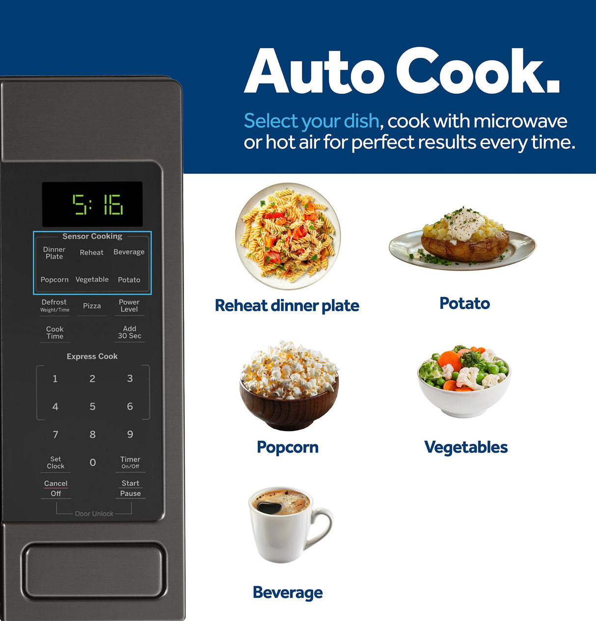 GE® 1.6 Cu. Ft. Countertop Microwave Oven