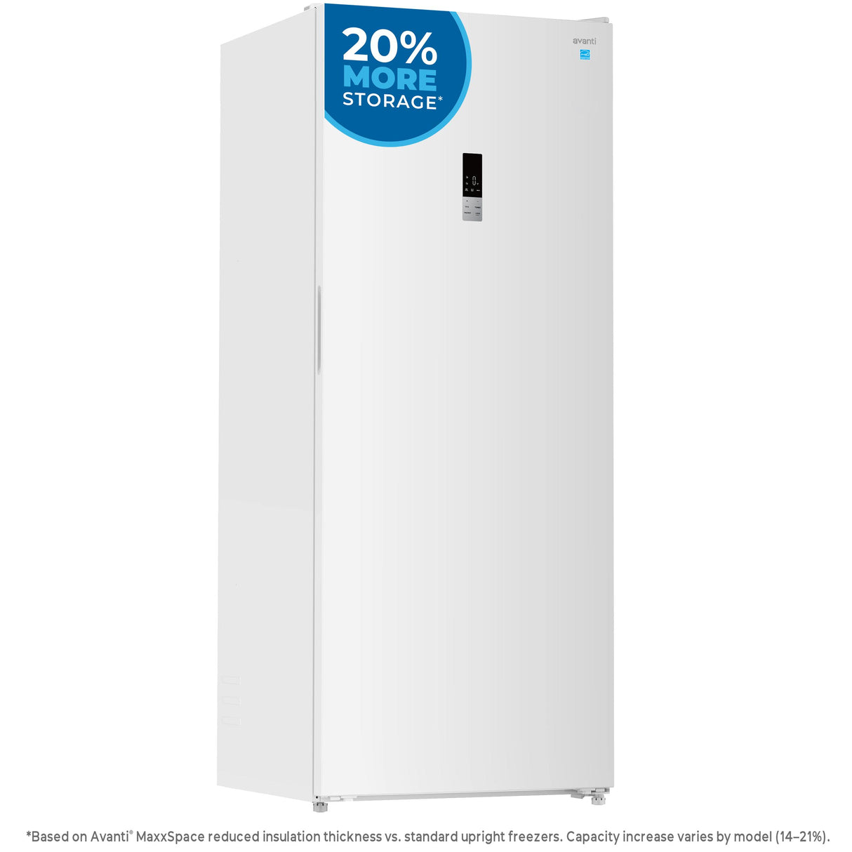 Avanti MaxxSpace Insulation™ Technology Garage-Ready Frost-Free Convertible Upright Freezer, 23 cu. ft., ENERGY STAR, White (AV230VFLJM0W)