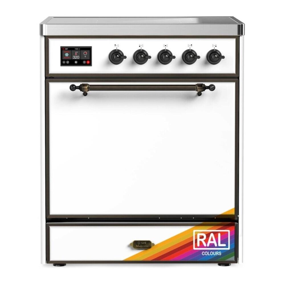 ILVE UMIB30QNR3RAB Majestic III 30 inch Induction Range with 4 Elements, 4 cu. ft. Oven Capacity (Solid Door, RAL, Burnished)