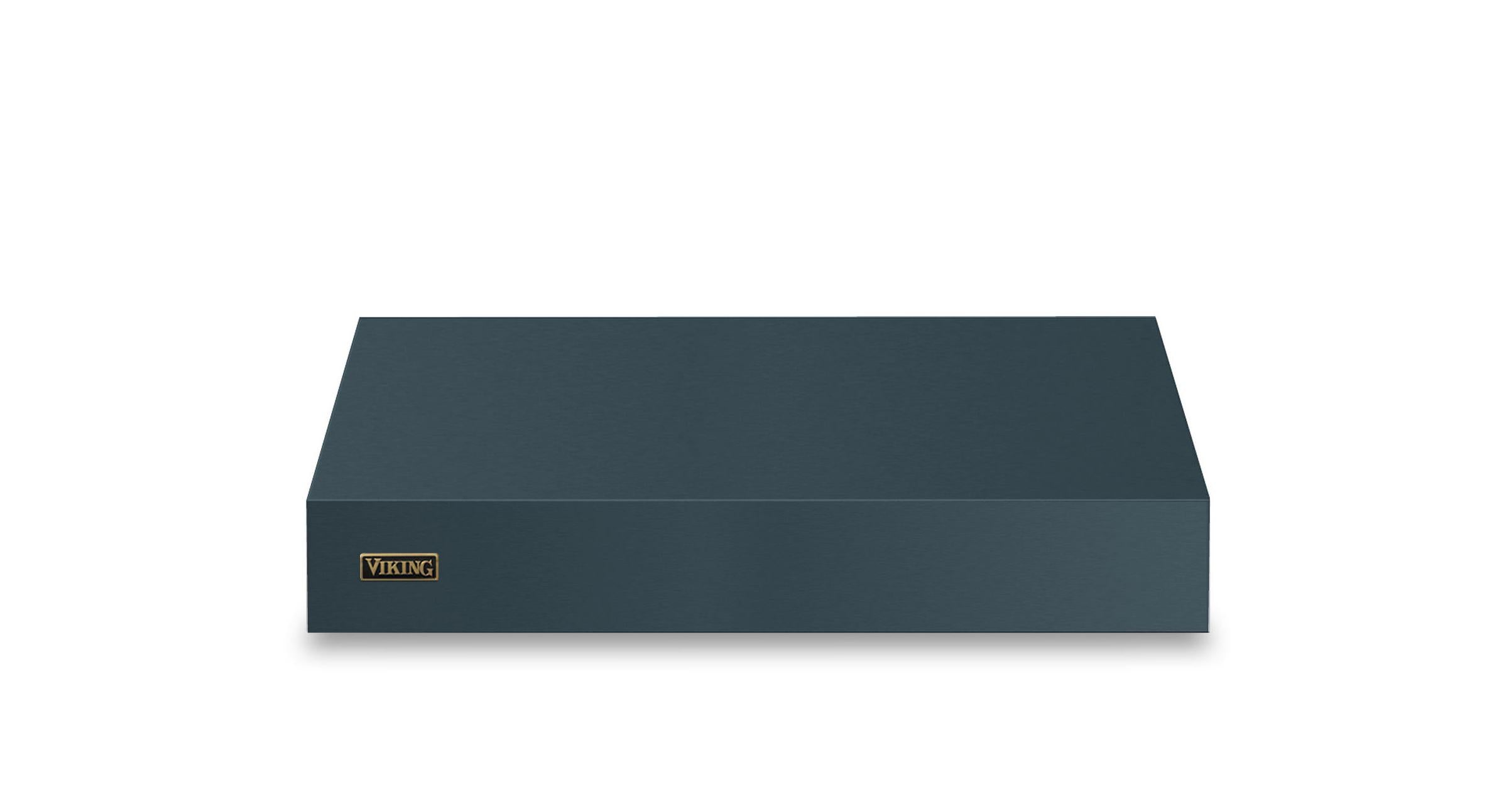 36"W. 12"H. Wall Hood + Ventilator (Finish: Squall, Trim: Brushed Brass)
