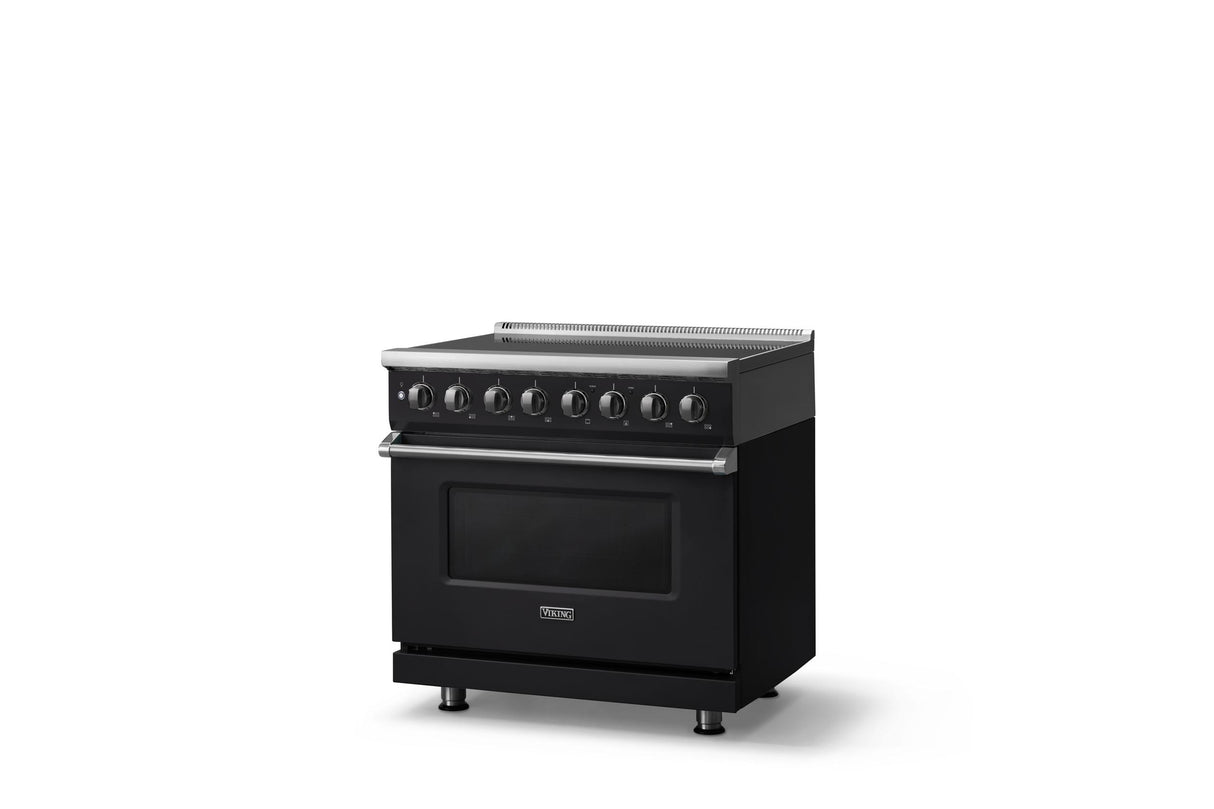 36"W. Induction Range (Finish: Onyx, Trim: Polished Chrome)