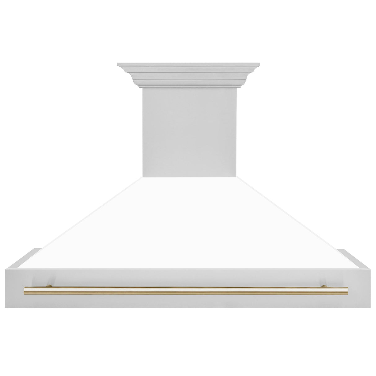 ZLINE 48 in. Autograph Edition Kitchen Package with Stainless Steel Dual Fuel Range with White Matte Door, Range Hood and Dishwasher with Polished Gold Accents (3AKP-RAWMRHDWM48-G)