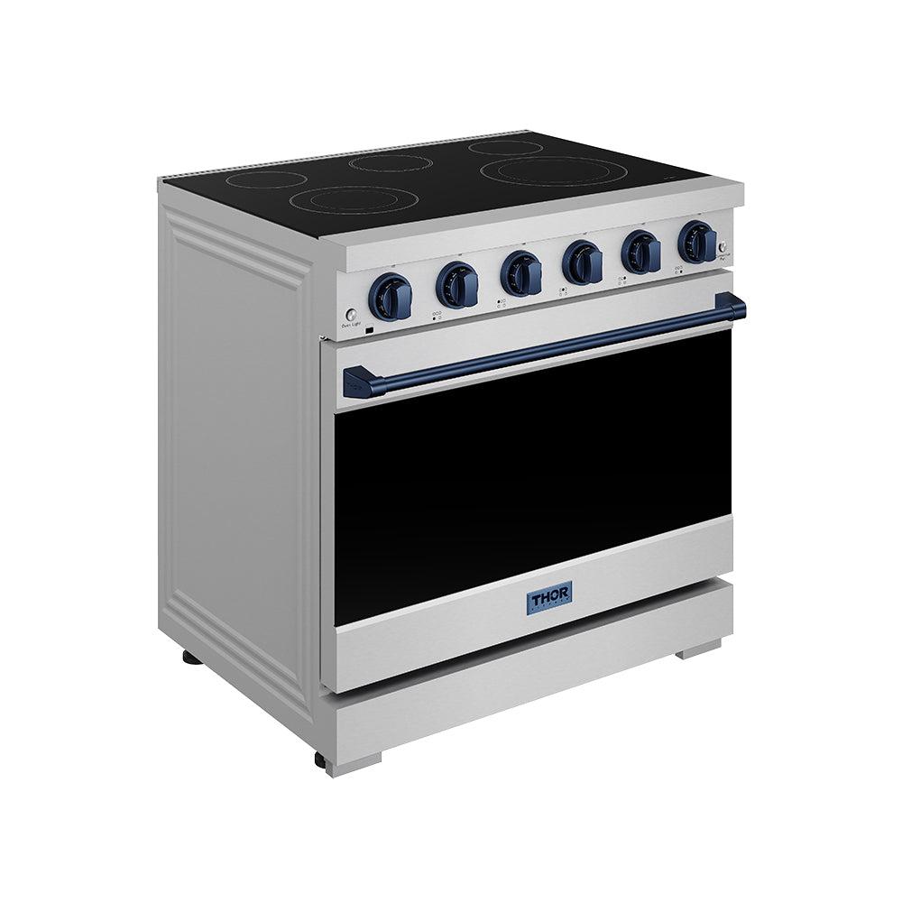 36 Inch Professional Electric Range In Stainless Steel/blue Gordon Ramsay Series
