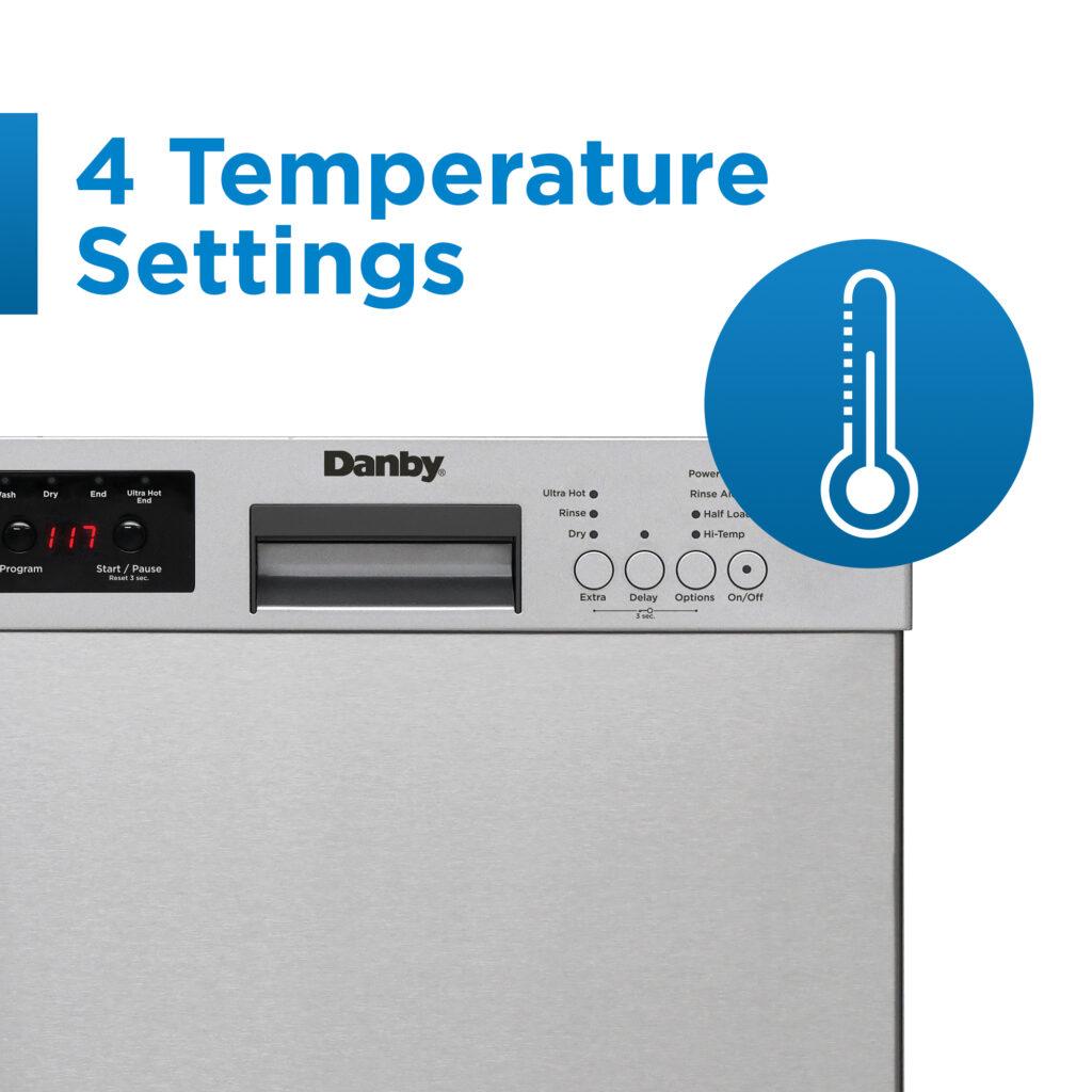 Danby 18" Wide Built-in Dishwasher in Stainless Steel
