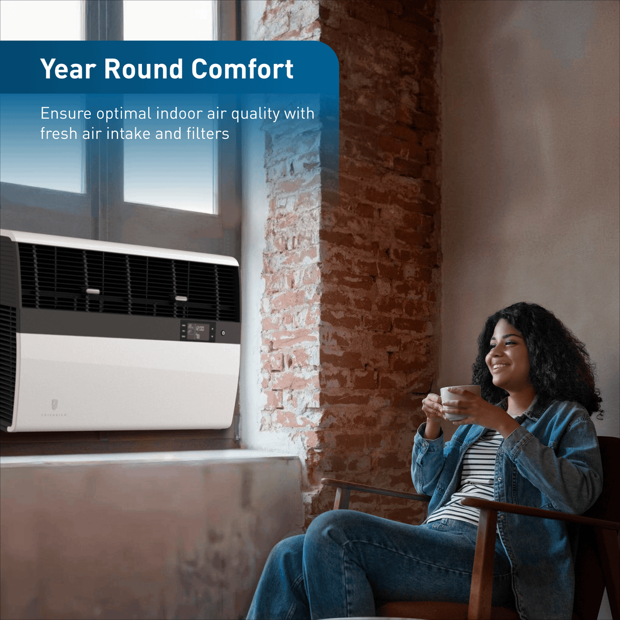Friedrich K hl Inverter 12,000 BTU 230V Smart Window/Wall Air Conditioner with Heat Pump