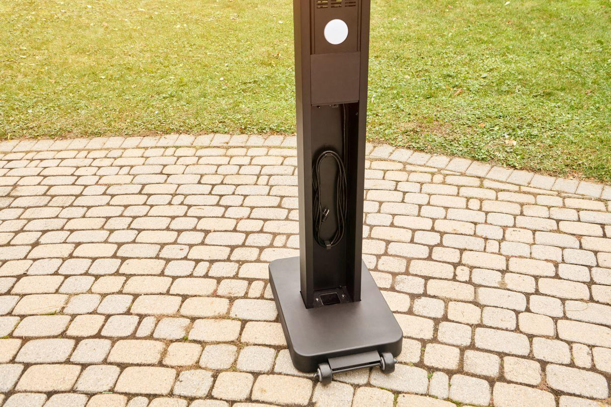 Phantom Freestand Outdoor Electric Infrared Heater , Electric, Matte/Matt Black