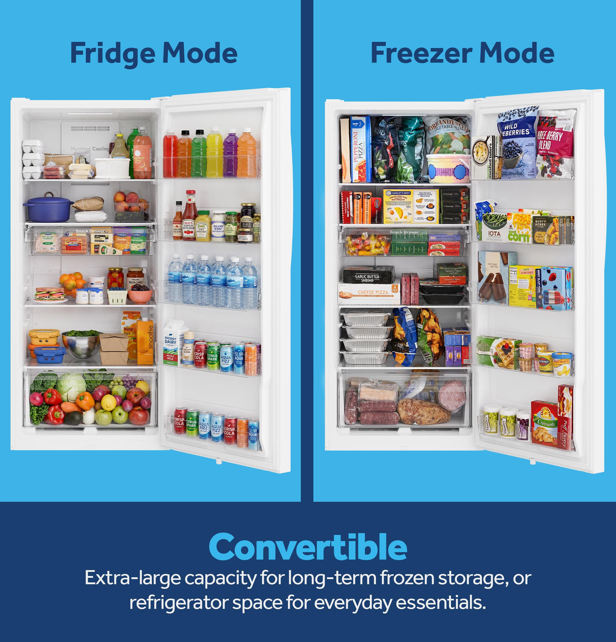 GE® ENERGY STAR® 21.6 Cu. Ft. Smart Garage Ready Convertible Upright Freezer