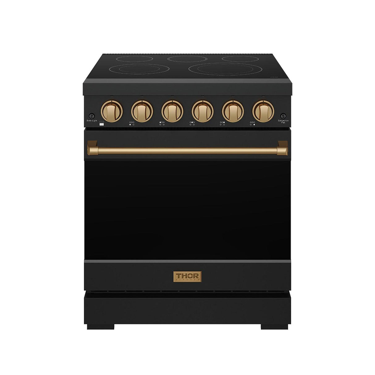 30 Inch Professional Electric Range With Precision Knob Control In Black and Bronze Gordon Ramsay Series