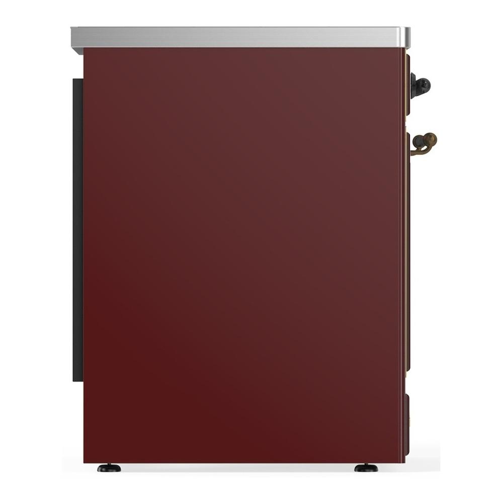 ILVE UMIB30QNR3BUB Majestic III 30 inch Induction Range with 4 Elements, 4 cu. ft. Oven Capacity (Solid Door, Burgundy, Burnished)