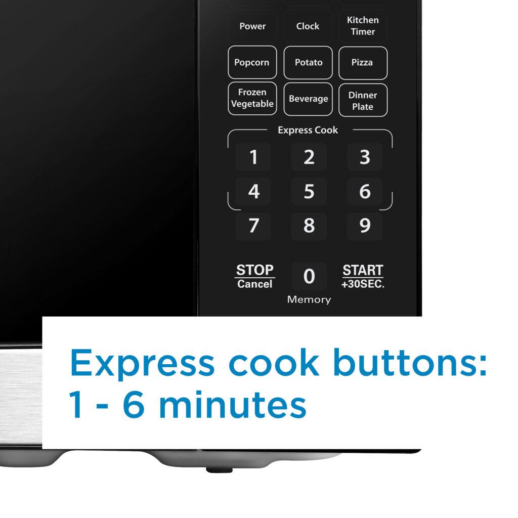 Danby 0.7 cu. ft. Countertop Microwave in Black and Stainless Steel