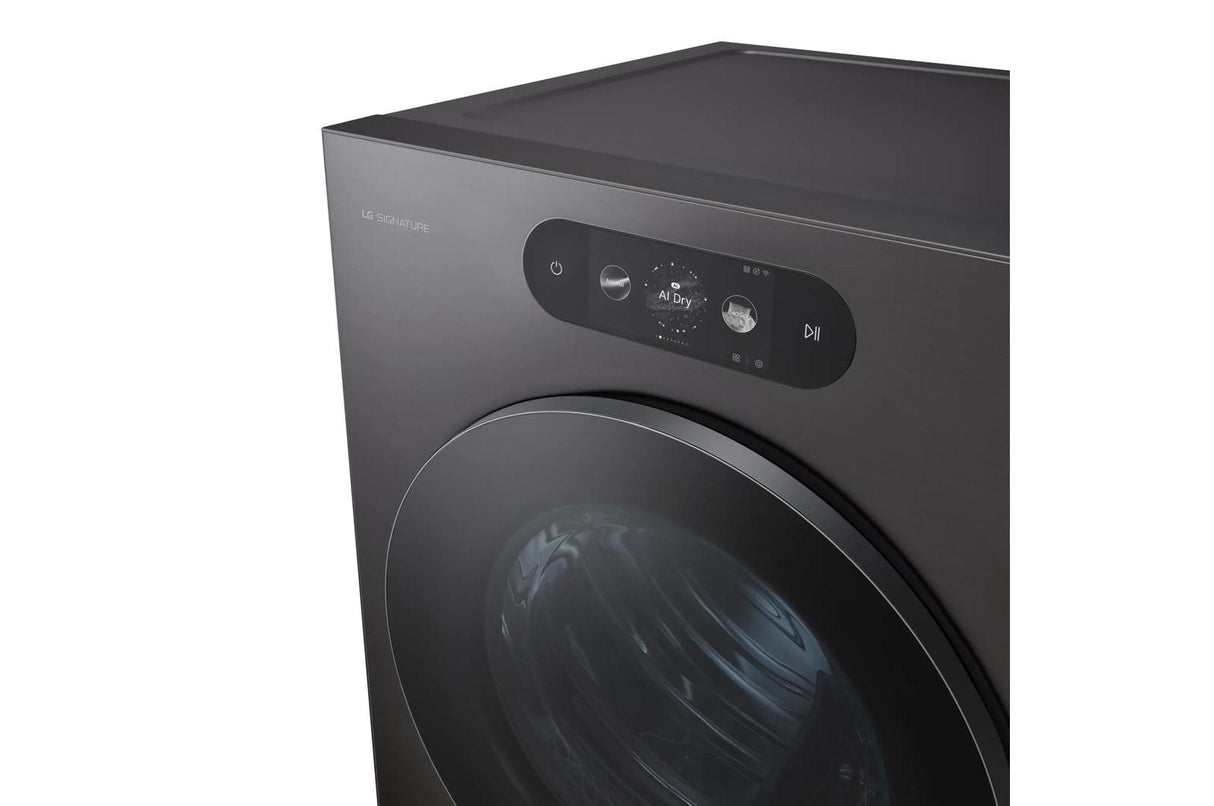 LG SIGNATURE 9.0 cu. ft. Mega Capacity Smart Front Load Electric Dryer with Built-In Intelligence, TurboSteam® and Touch LCD Control