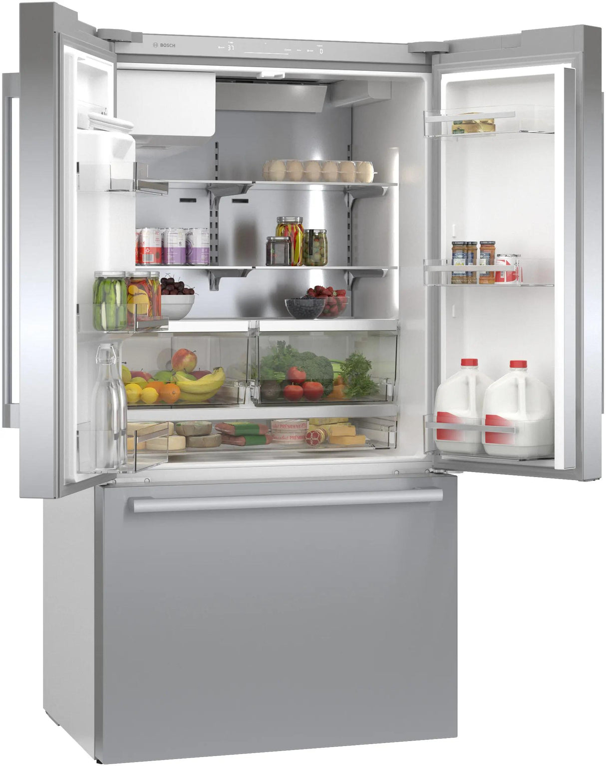 500 Series French Door Bottom Mount Refrigerator 36" Stainless steel (with anti-fingerprint), Total No Frost
