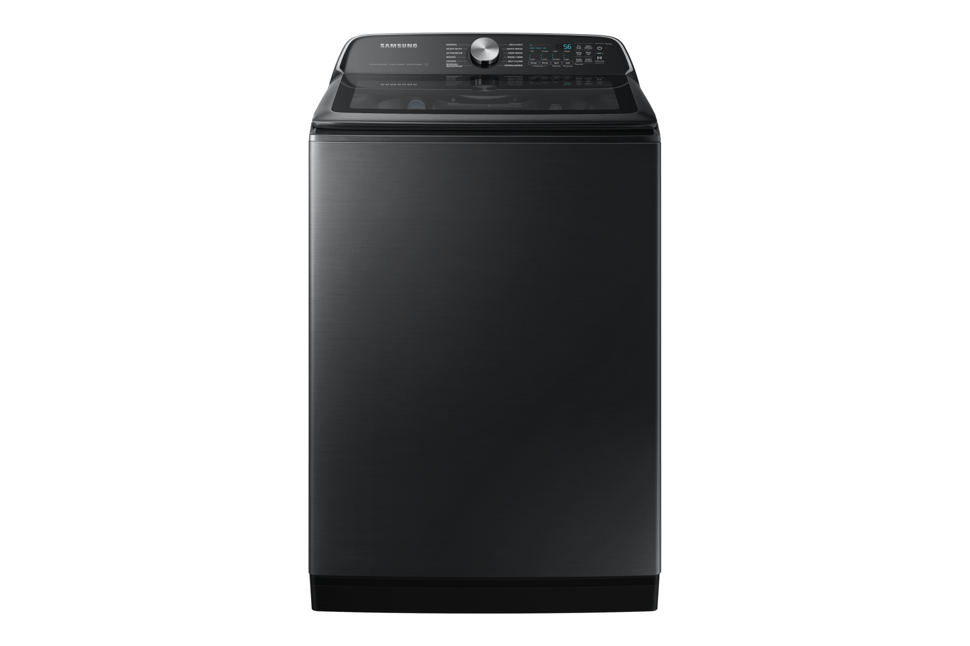 5.4 cu. ft. Extra-Large Capacity Smart Top Load Washer with ActiveWave™ Agitator and Super Speed Wash in Brushed Black