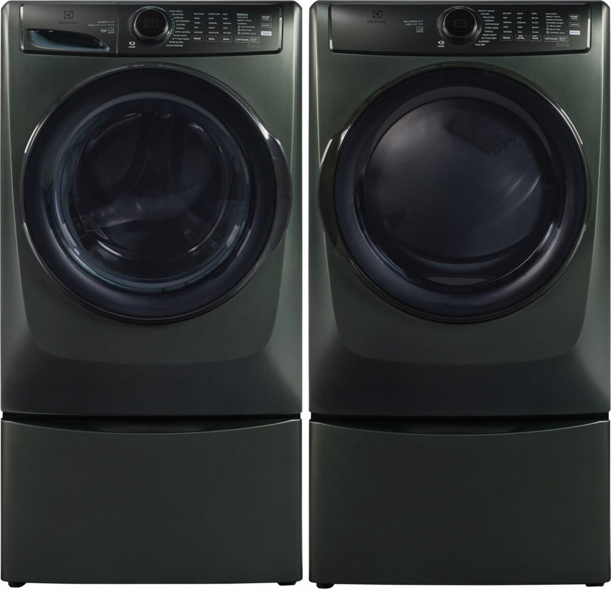 Electrolux Front Load Washer and Gas Dryer Set with Laundry Pedestals Alpine