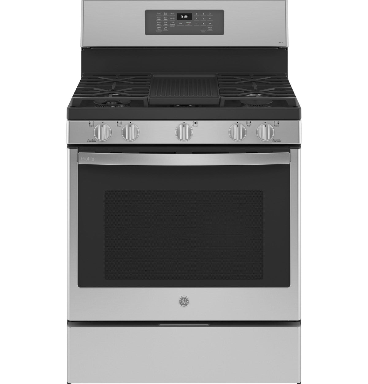 GE Profile™ 30" Free-Standing Self Clean Dual-Fuel Fingerprint Resistant Range with Storage Drawer