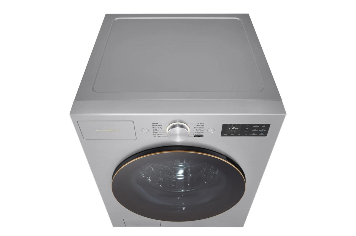 LG SIGNATURE 5.8 cu. ft. Mega Capacity Smart Front Load Washer with TurboWash® 360(degree), Built-In Intelligence, ezDispense® and Hybrid Electronic Controls with LCD Display