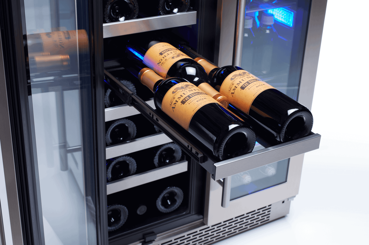 Presrv Wine Bev Cooler, 24in UC, SS+Gls, Fr Dr, 2Z