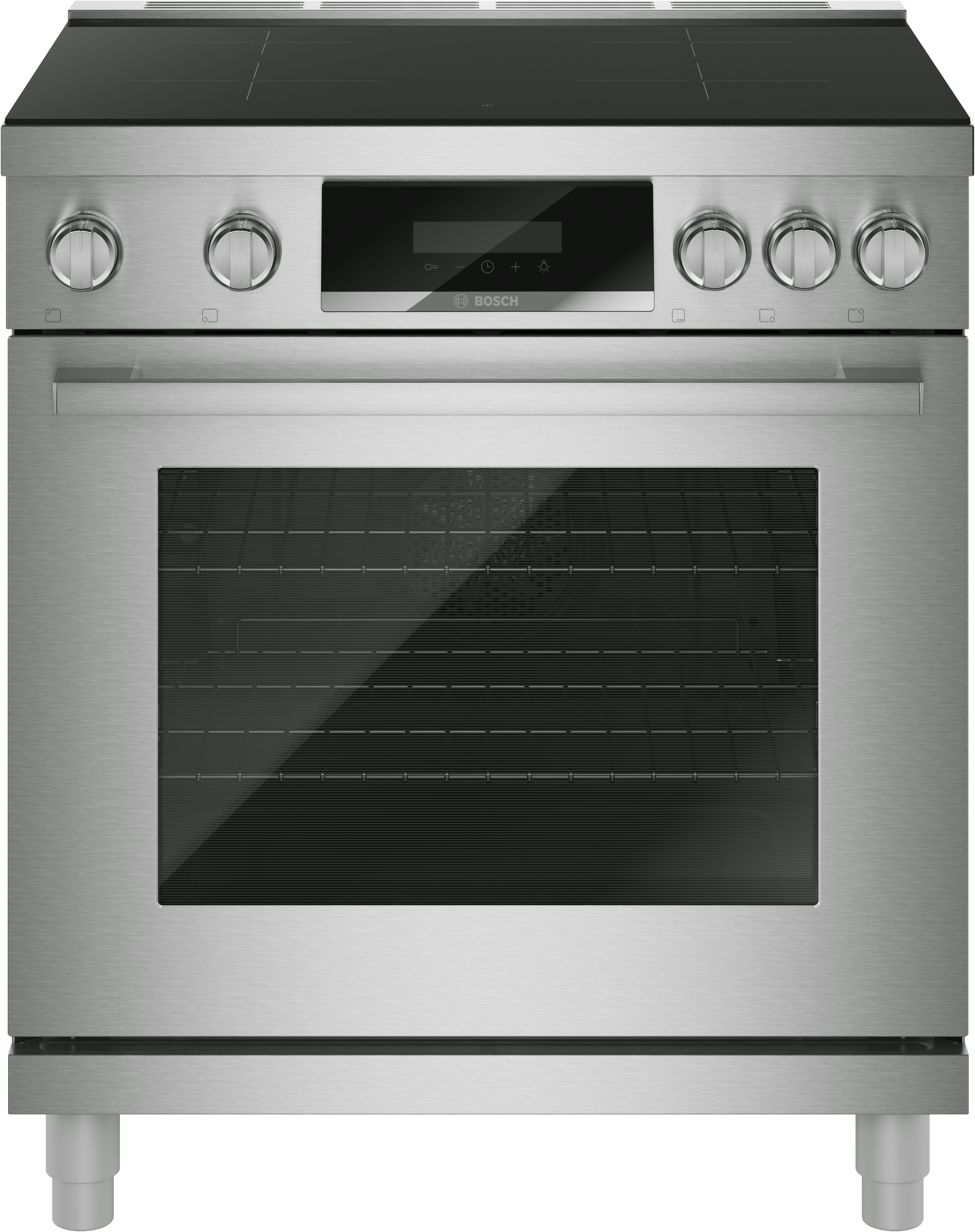 800 Series, Induction freestanding range cooker, Stainless steel