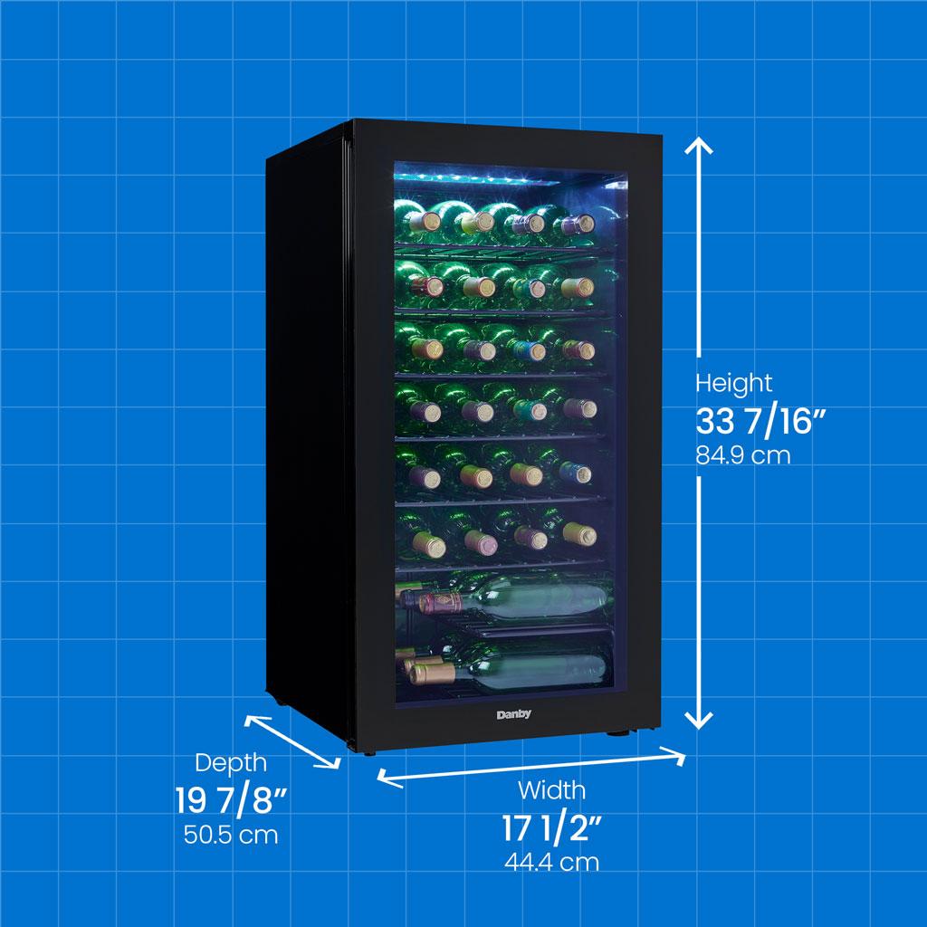 Danby 36 Bottle Free-Standing Wine Cooler in Black
