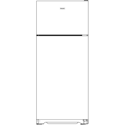 Hotpoint® ENERGY STAR® 15.6 Cu. Ft. Recessed Handle Top-Freezer Refrigerator