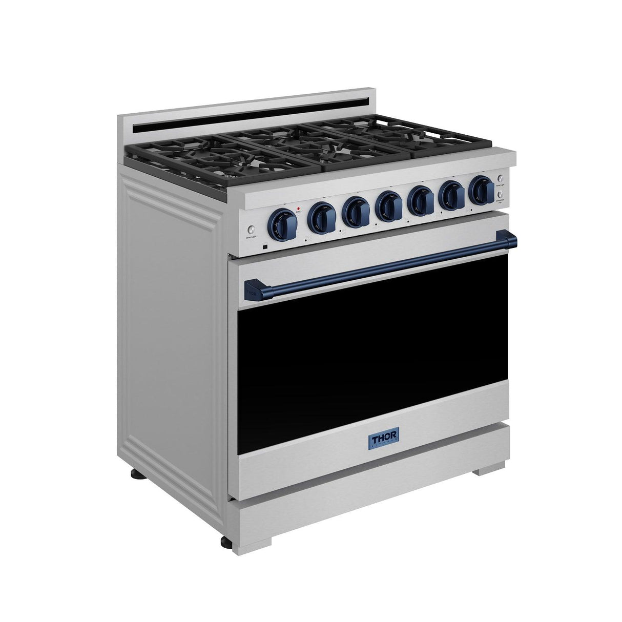 36 Inch Professional Gas Range With Precision Knob In Stainless Steel and Blue Gordon Ramsay Series
