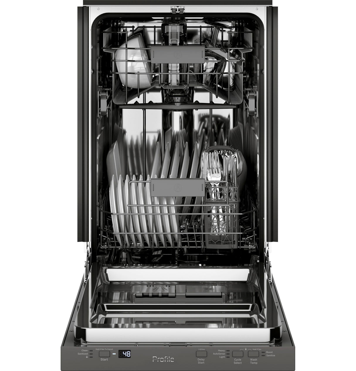 GE Profile™ ENERGY STAR® 18" ADA Compliant Stainless Steel Interior Dishwasher with Sanitize Cycle