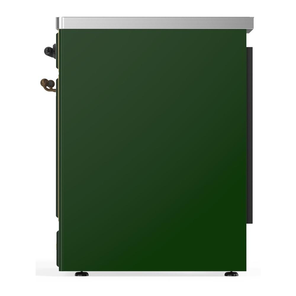 ILVE UMIB30QNR3EGB Majestic III 30 inch Induction Range with 4 Elements, 4 cu. ft. Oven Capacity (Solid Door, Emerald Green, Burnished)