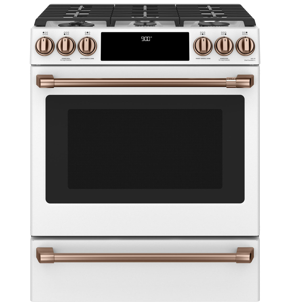 Café™ Front Control Gas Knobs and Handles - Brushed Copper