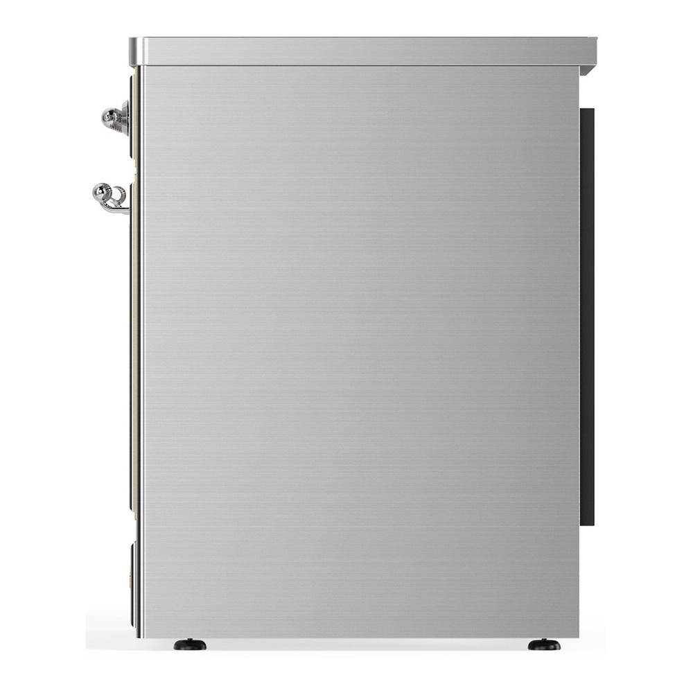 ILVE UMIB30QNR3SSC Majestic III 30 inch Induction Range with 4 Elements, 4 cu. ft. Oven Capacity (Solid Door, Stainless Steel, Chrome)