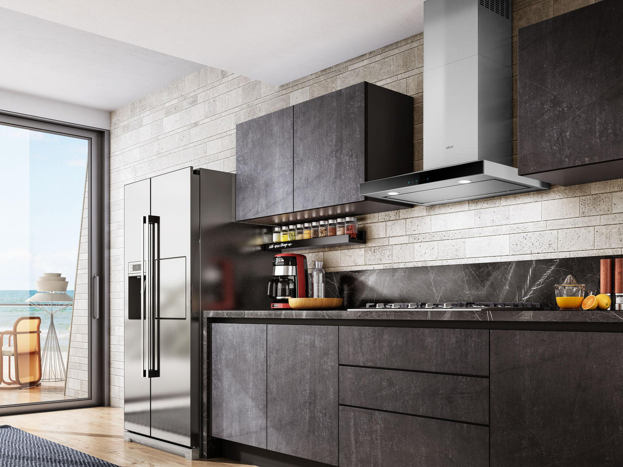 LUGANO Wall Mount Range Hood 36" wide - 600CFM