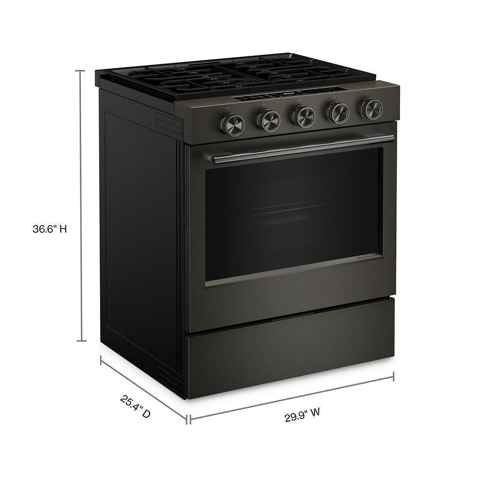 5.0 Cu. Ft. Smart Slide-in Gas Range with Convection Cooking Modes and 2-in-1 Burner