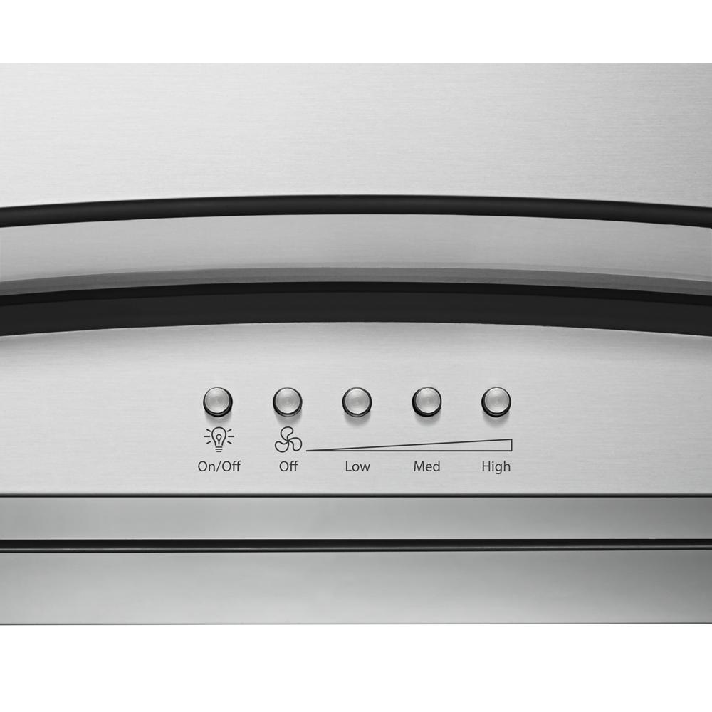 36" Modern Glass Island Mount Range Hood
