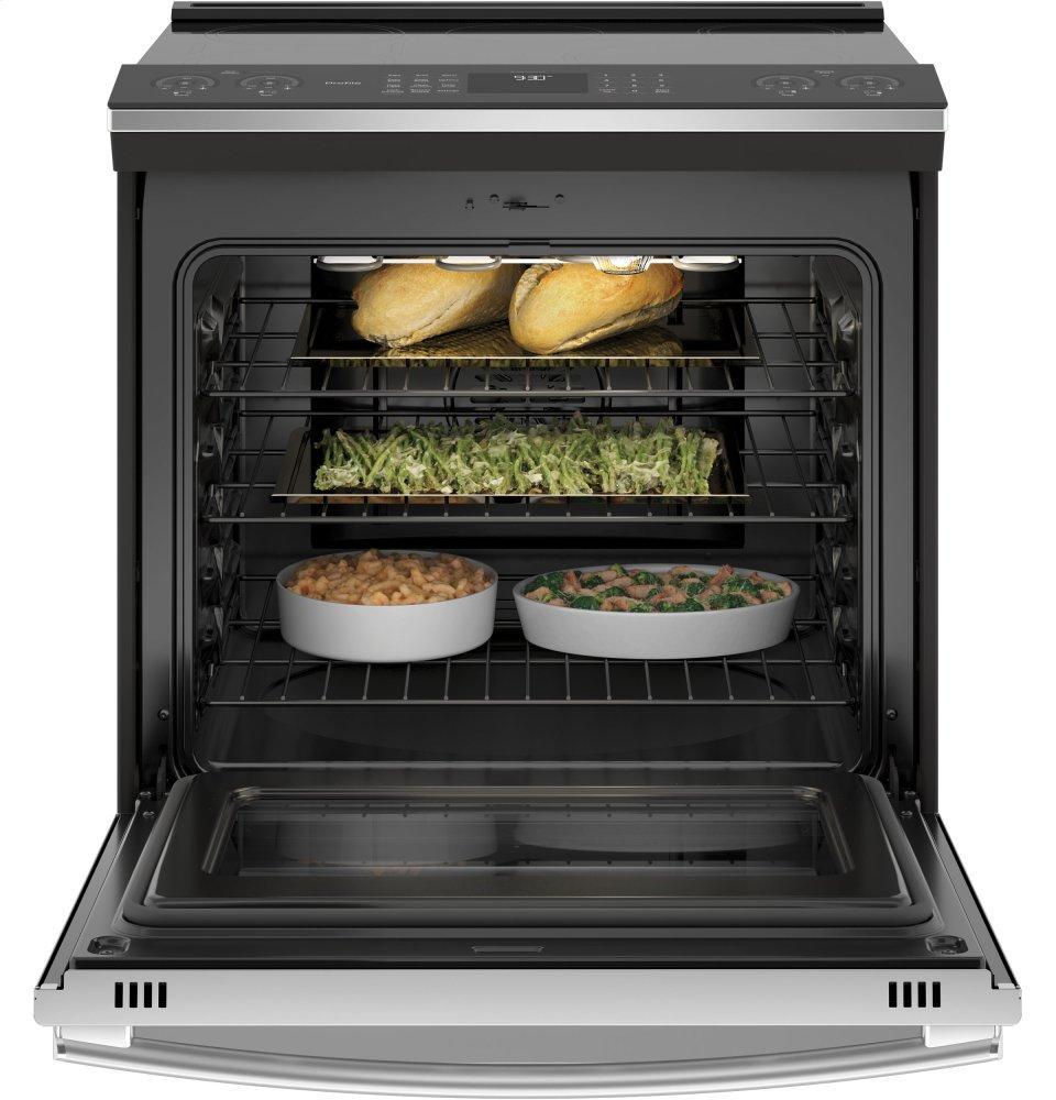GE Profile™ 30" Smart Slide-In Front-Control Induction and Convection Range
