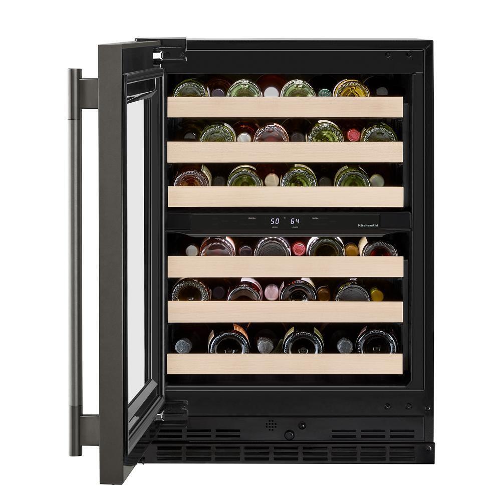 24" Undercounter Wine Cellar with Full-Extension Wood-Front Racks