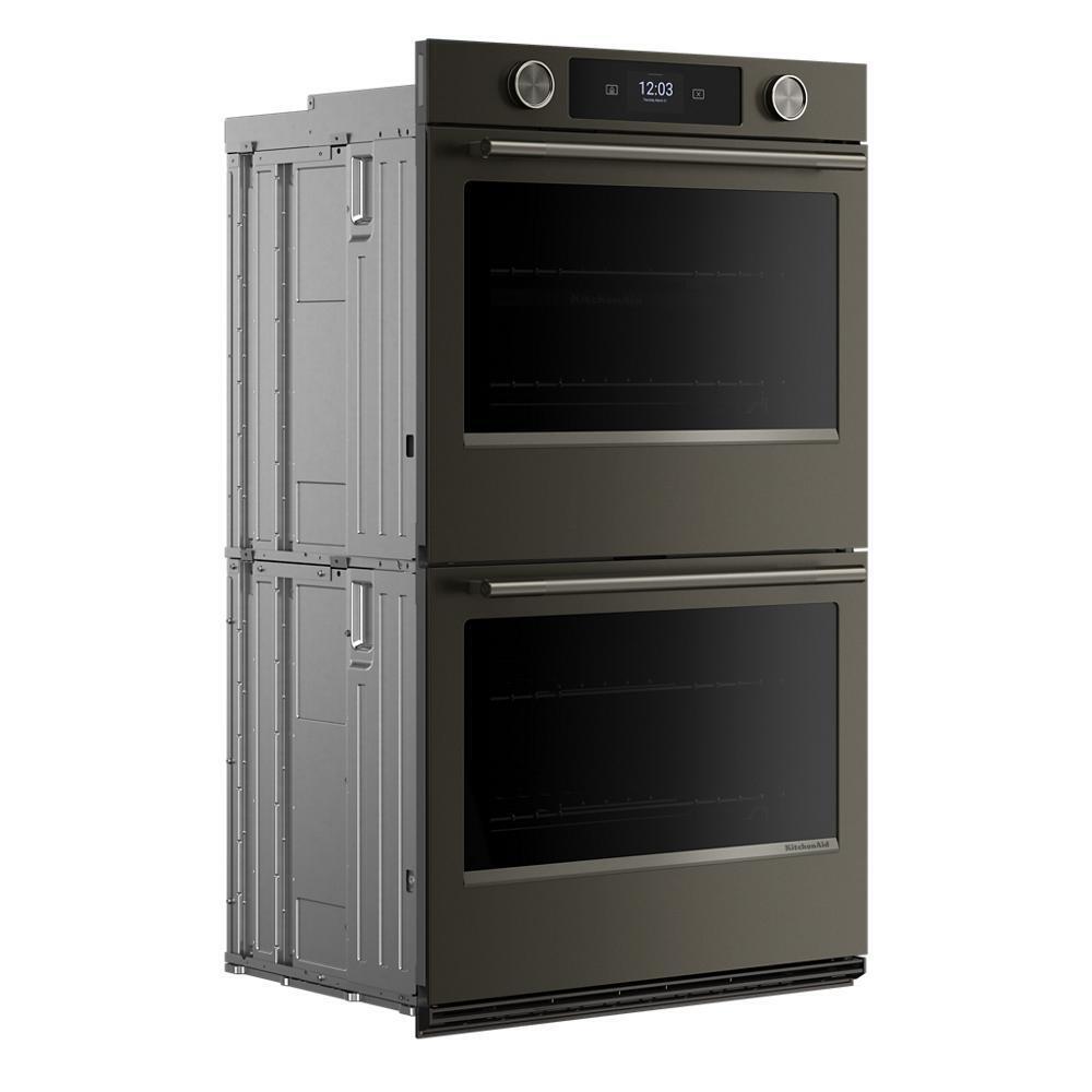 30-inch Smart Electric Double Wall Oven with Intelligent Cooking Camera - Black Ore