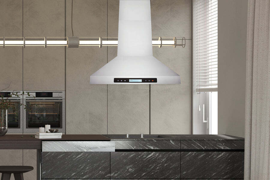 Hauslane Chef 30-in Ducted Stainless Steel Island Range Hood