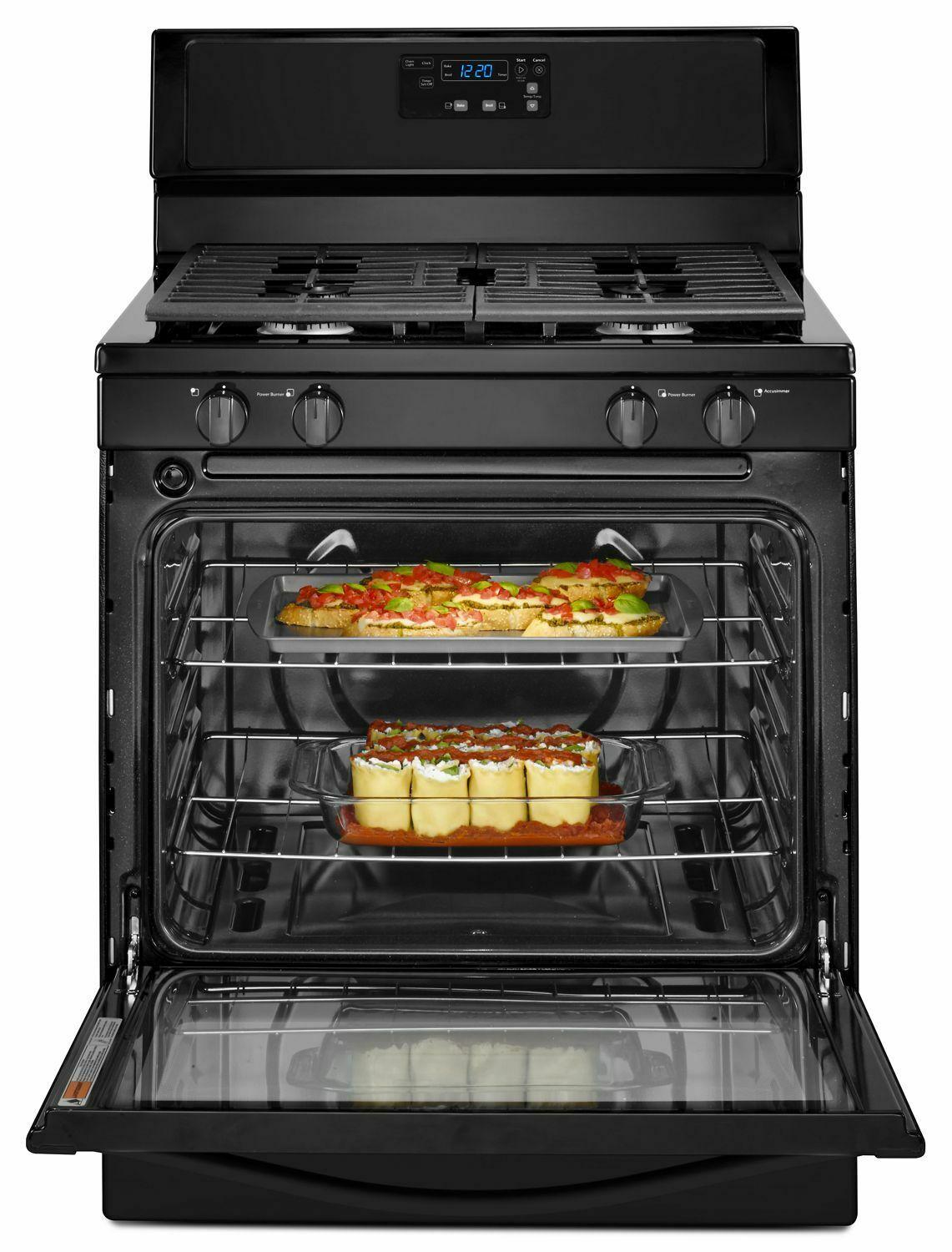 Whirlpool® 5.1 Cu. Ft. Freestanding 4-Burner Gas Stove - Black