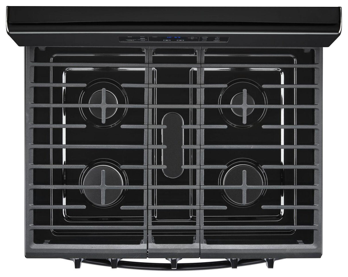 5.0 cu. ft. Freestanding Gas Range with Center Oval Burner Black
