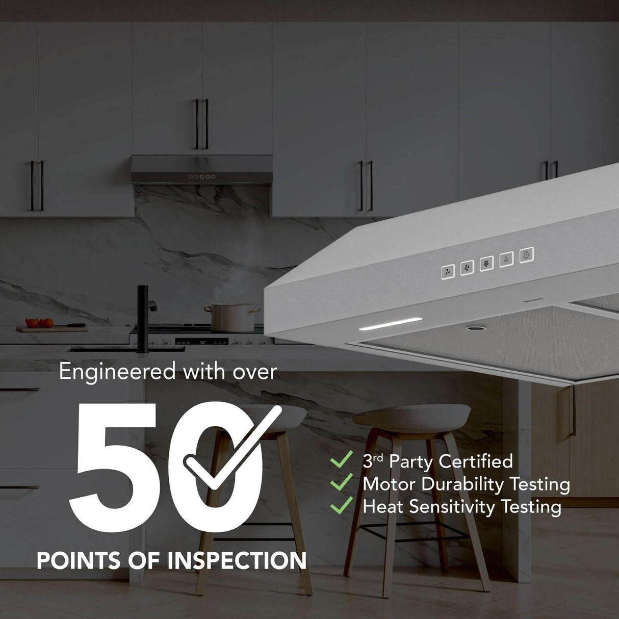 Broan-NuTone 30-Inch Under Cabinet Range Hood, ENERGY STAR, 350 Max Blower CFM, Stainless Steel