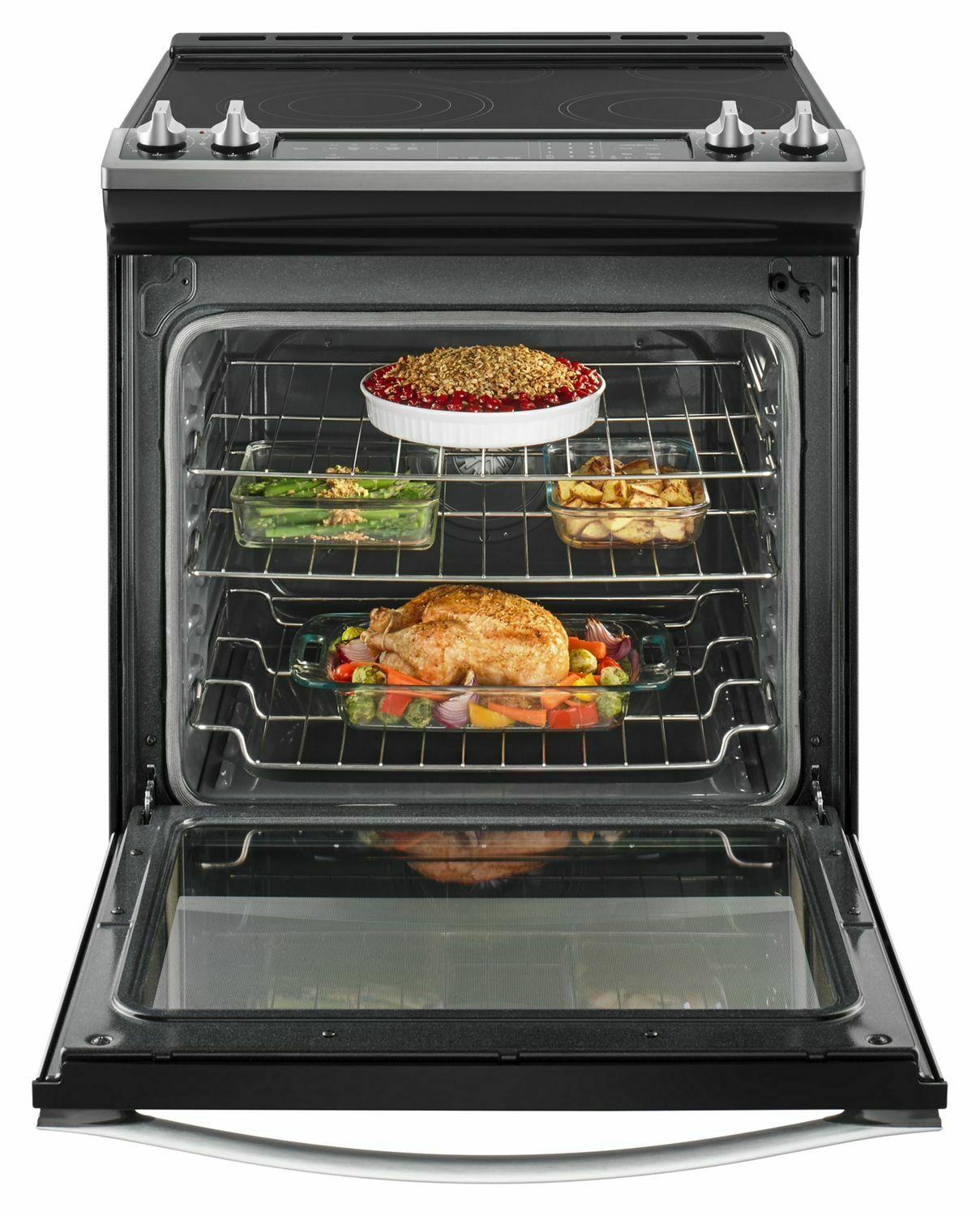 6.4 Cu. Ft. Slide-In Electric Range with True Convection - Stainless Steel