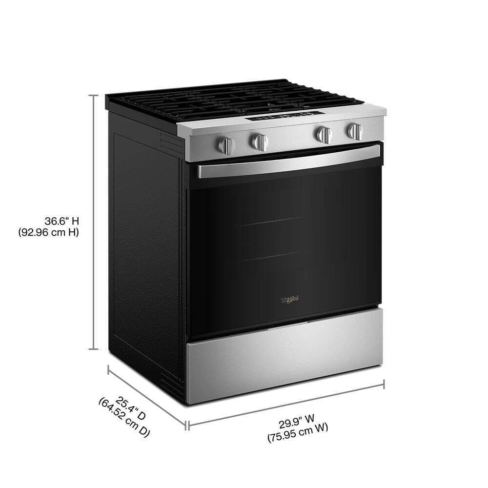 30-inch Gas Range with No Preheat and Slow Cook Modes