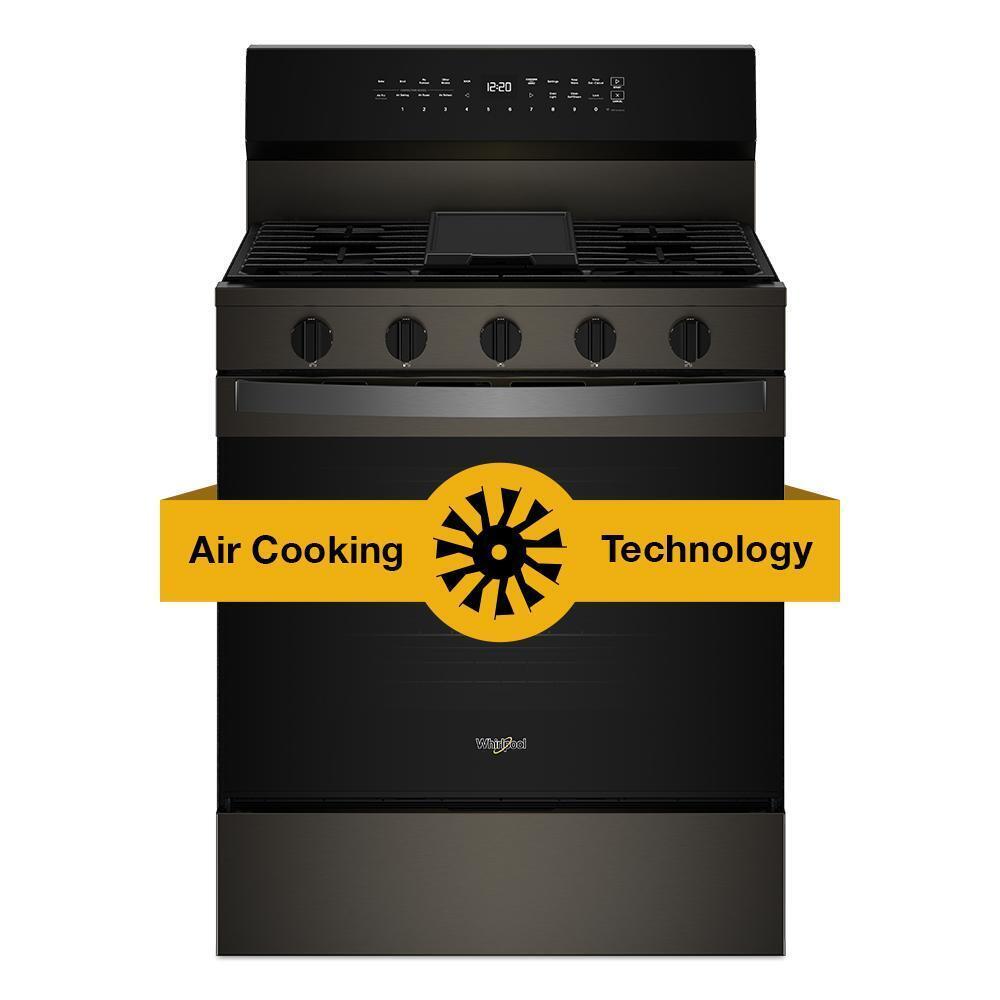 30-inch Smart Gas Range with Air Cooking Technology, No Preheat Air Fry, Steam/Self Clean and High Speed Preheat